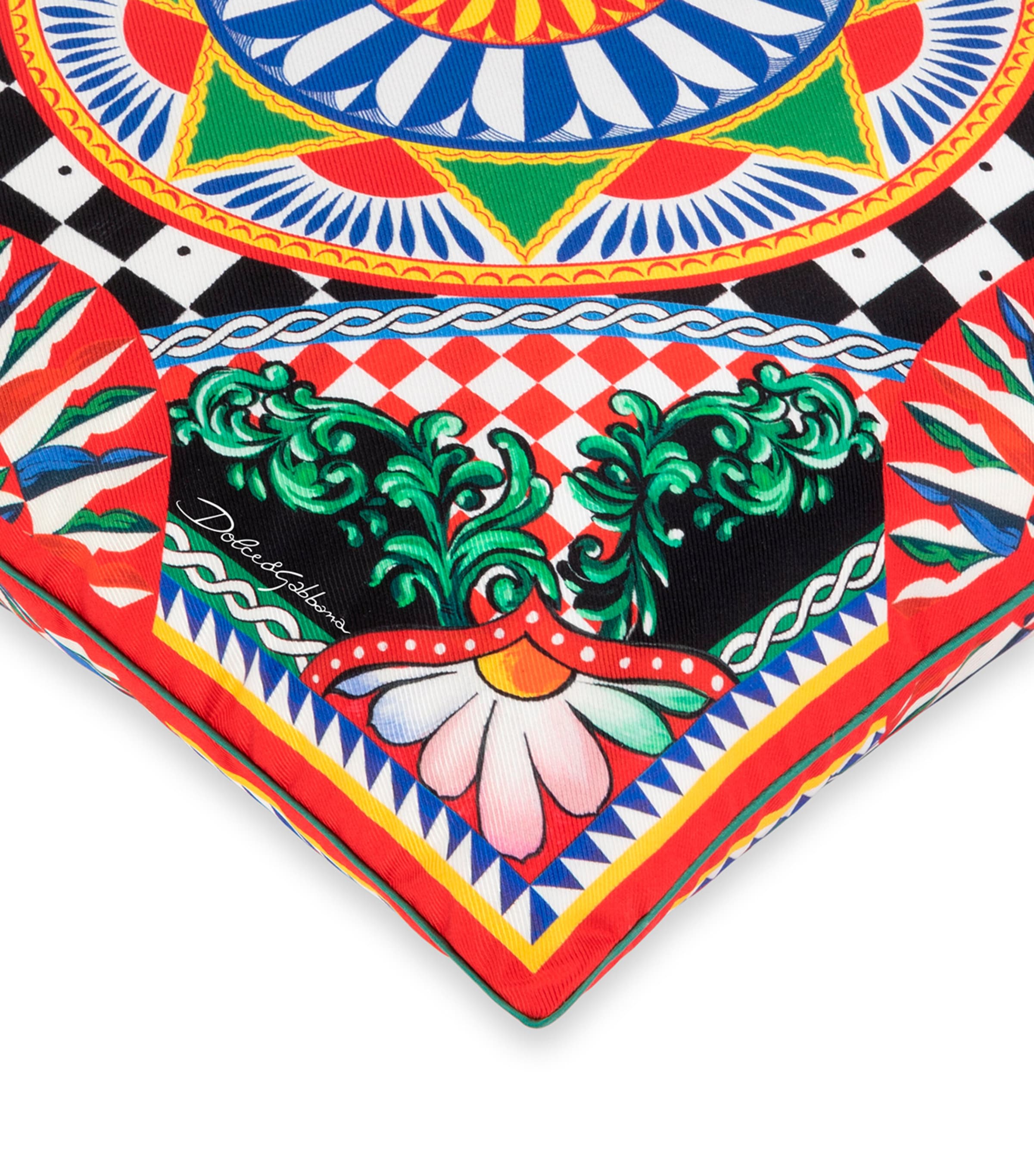 Dolce&Gabbana silk Carretto square cushion 45cm x 45cm - British product