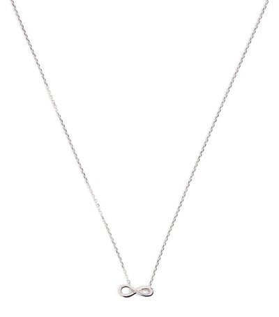 Harrods Astrid & Miyu White Gold Infinite Pendant Necklace- Buy online at McGrocer