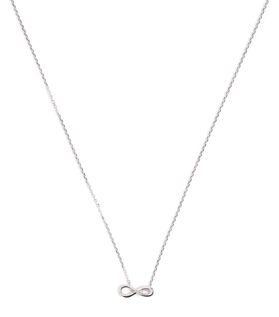 Astrid & Miyu White Gold Infinite Pendant Necklace