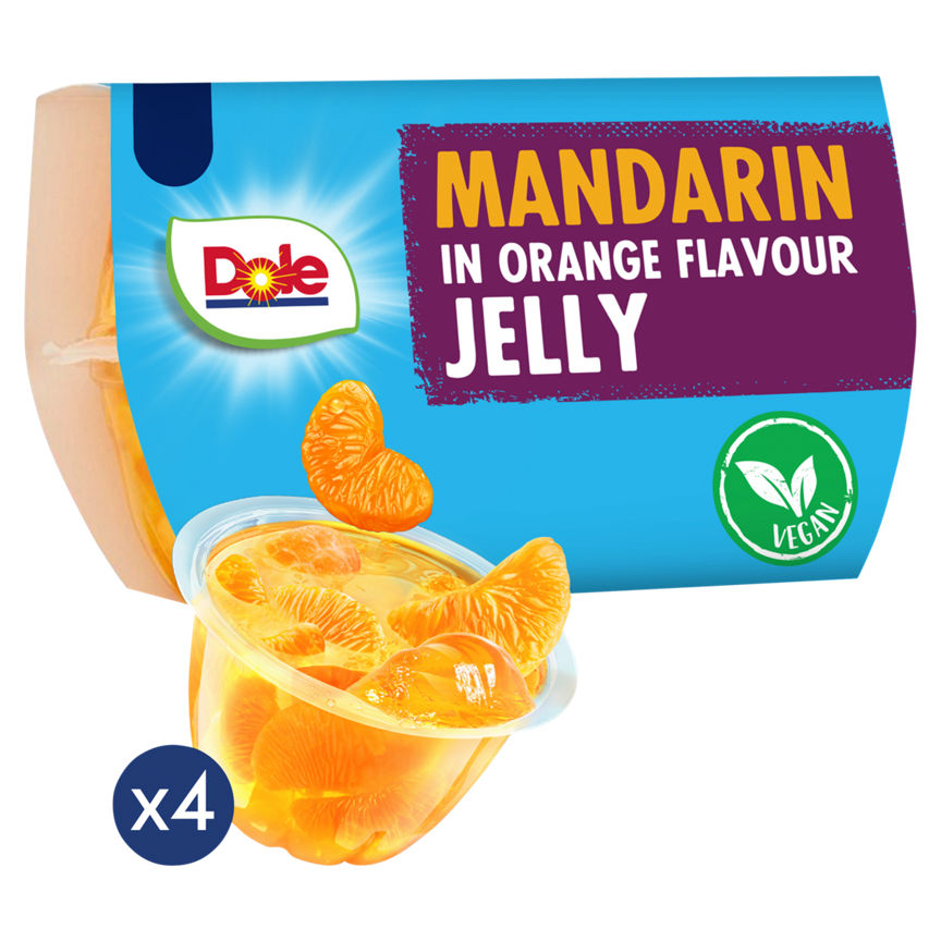 Dole Fruit in Jelly Mandarins in Orange Flavour Jelly 4 x 123g (492g) GOODS ASDA   