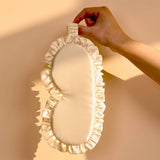 Silver Cloud satin frilly sleep mask (British brand)