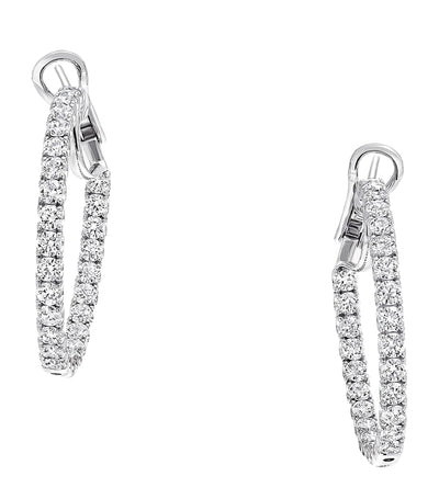 Harrods Graff White Gold and Diamond Classic Graff Earrings- Buy online at McGrocer