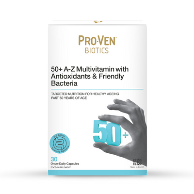 Holland & Barrett Pro-Ven Biotics 50+ A-Z Multivitamin with Antioxidants & Friendly Bacteria 30 Capsules- Buy online at McGrocer