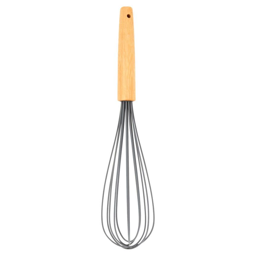 George Home Wooden Whisk with Grey Silicone Head General Household ASDA   