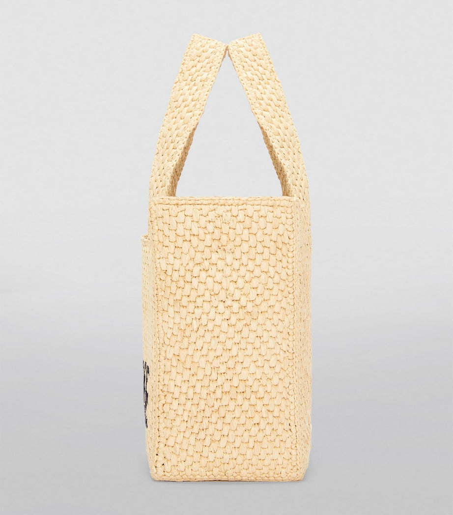 LOEWE Small Font Tote Bag raffia, imported from the UK