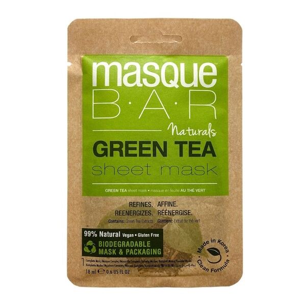 Masque Bar Naturals Green Tea sheet mask (British brand)