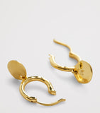 Monica Vinader mini gold vermeil huggie earrings (British brand)