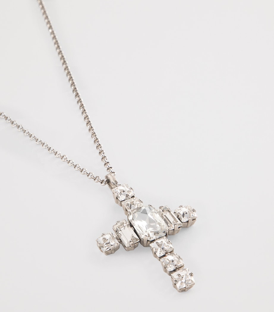 Dolce&Gabbana rhinestone cross necklace 50cm (British brand)