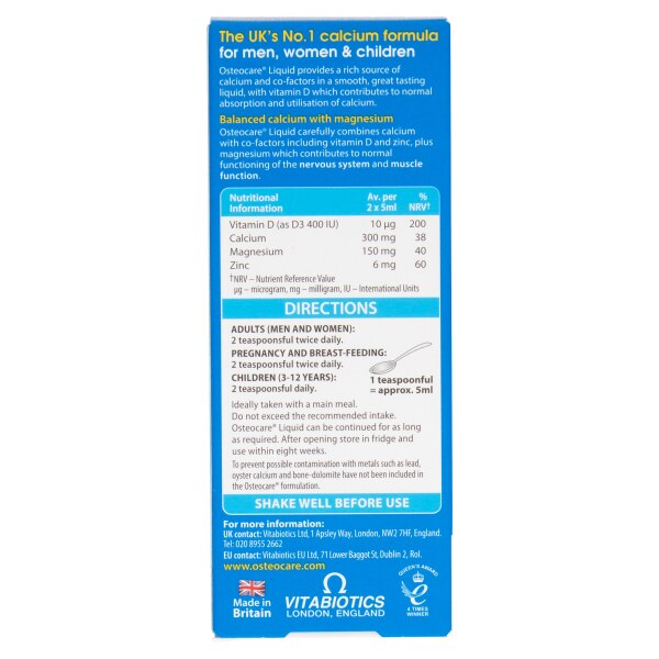 Vitabiotics Osteocare Liquid 200ml GOODS Superdrug   