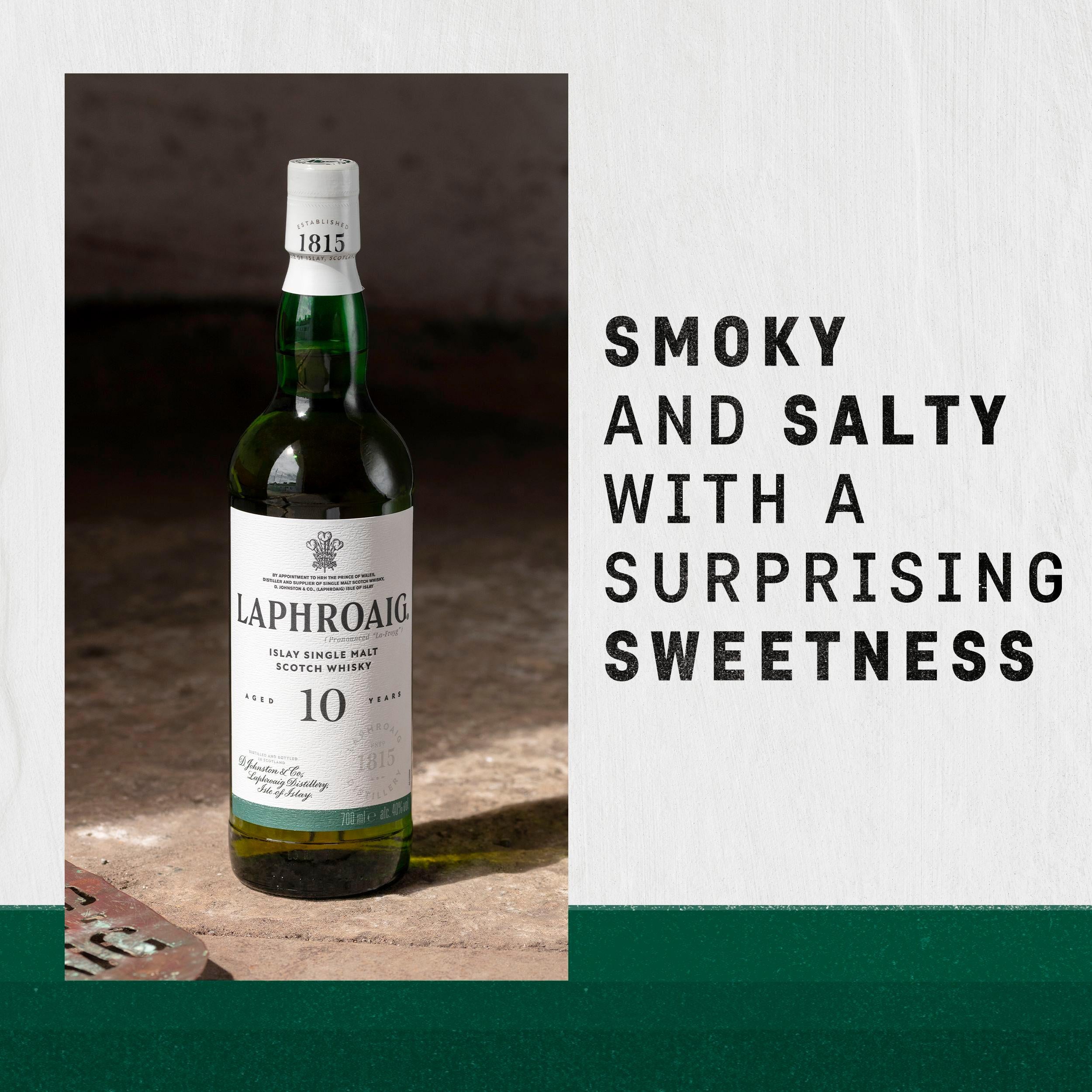 Laphroaig single malt Scotch whisky 10 Year Old 70cl, imported from the UK