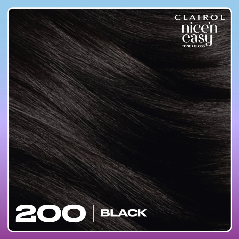 Clairol Nice'N Easy Tone+Gloss Black 200/83 hair dye - British product