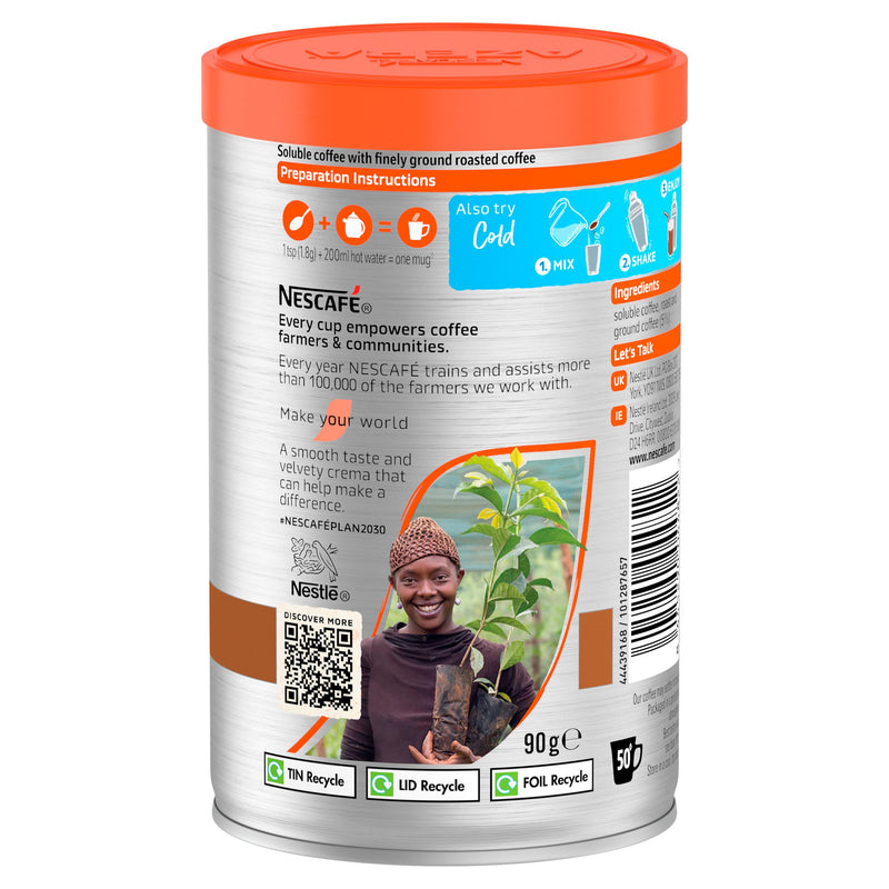 Nescafé Azera Americano instant coffee 90g, imported from the UK
