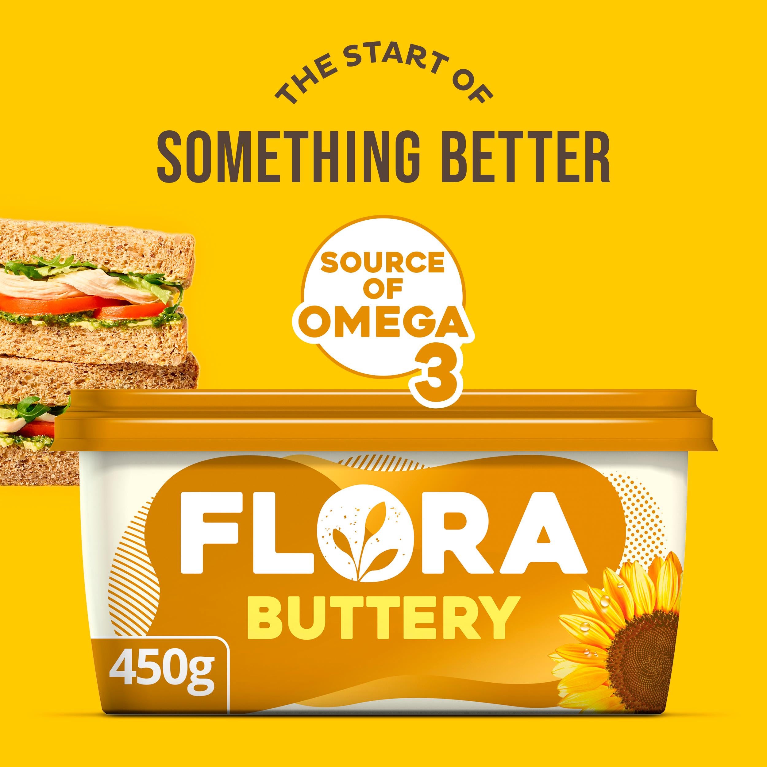 Flora Buttery spread alternative to butter 450g, imported from the UK