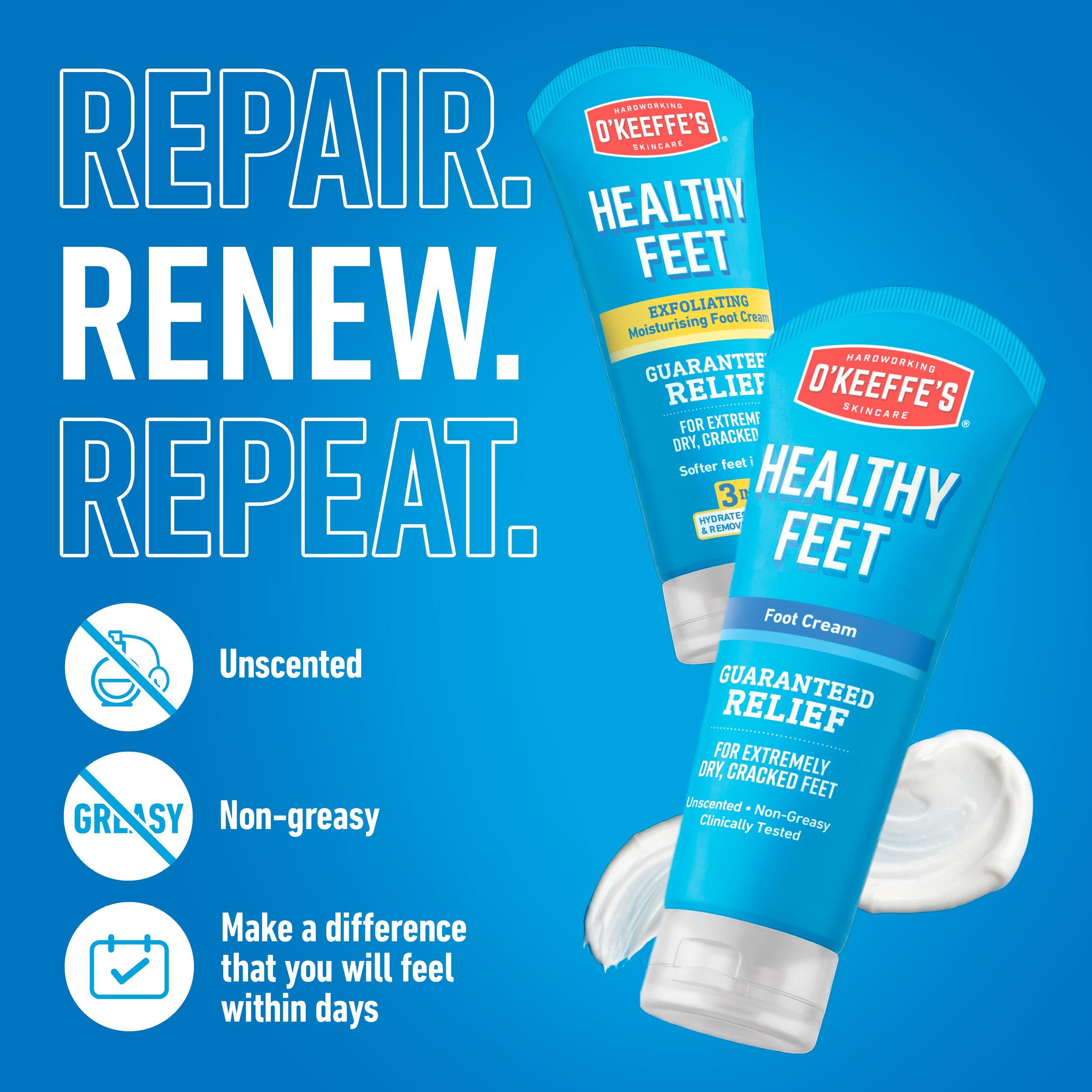 O'Keeffe's foot cream exfoliating moisturising 85ml, UK version