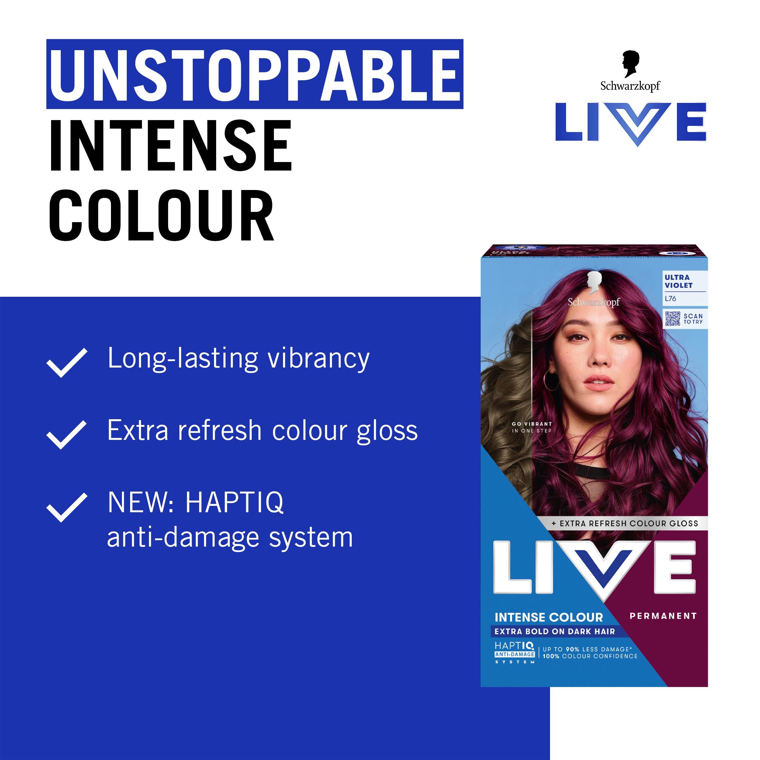 Schwarzkopf Ultra Violet permanent hair dye, UK version
