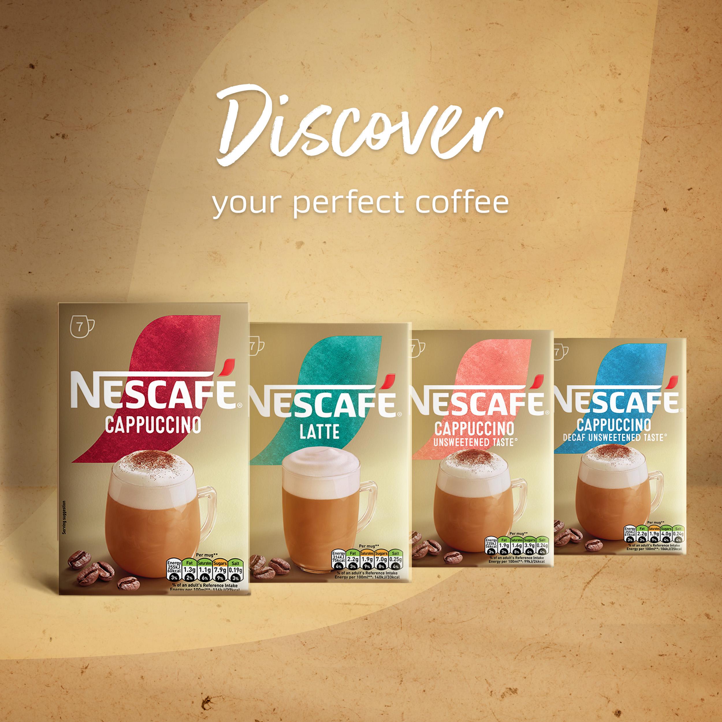 Nescafe latte instant coffee sachets 7 pack 126g, UK version