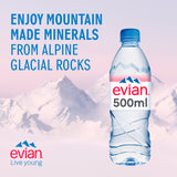 Evian natural mineral water 6x500ml, UK version