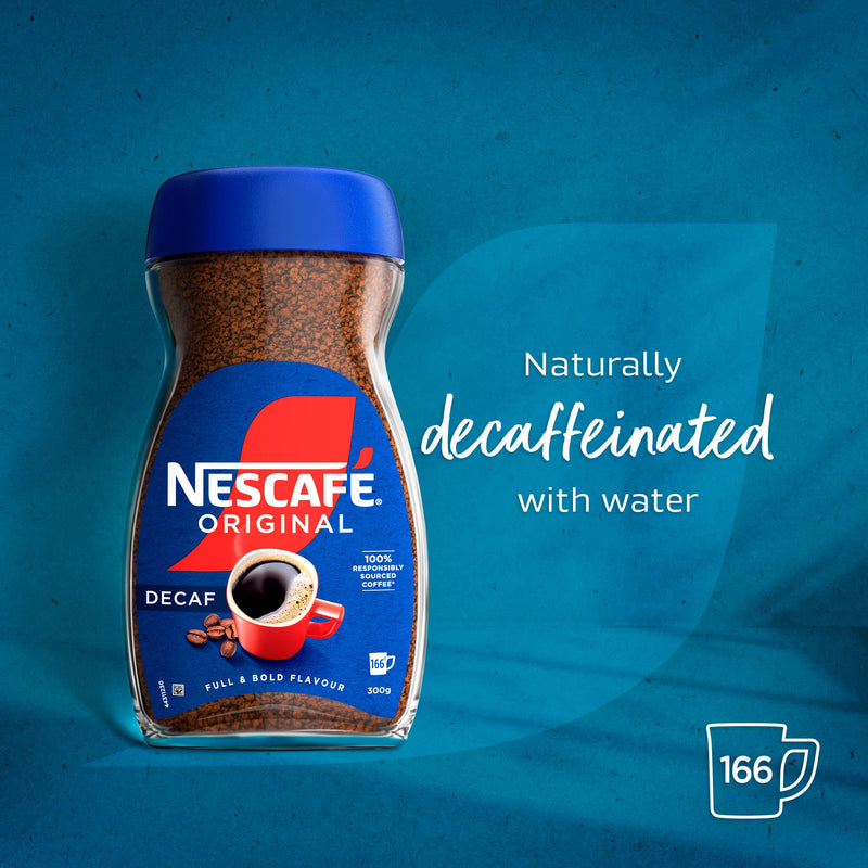 Nescafe Original Decaf Instant Coffee 300g, imported from the UK