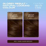 Clairol Nice'N Easy Tone+Gloss dark warm brown semi permanent hair dye (British brand)