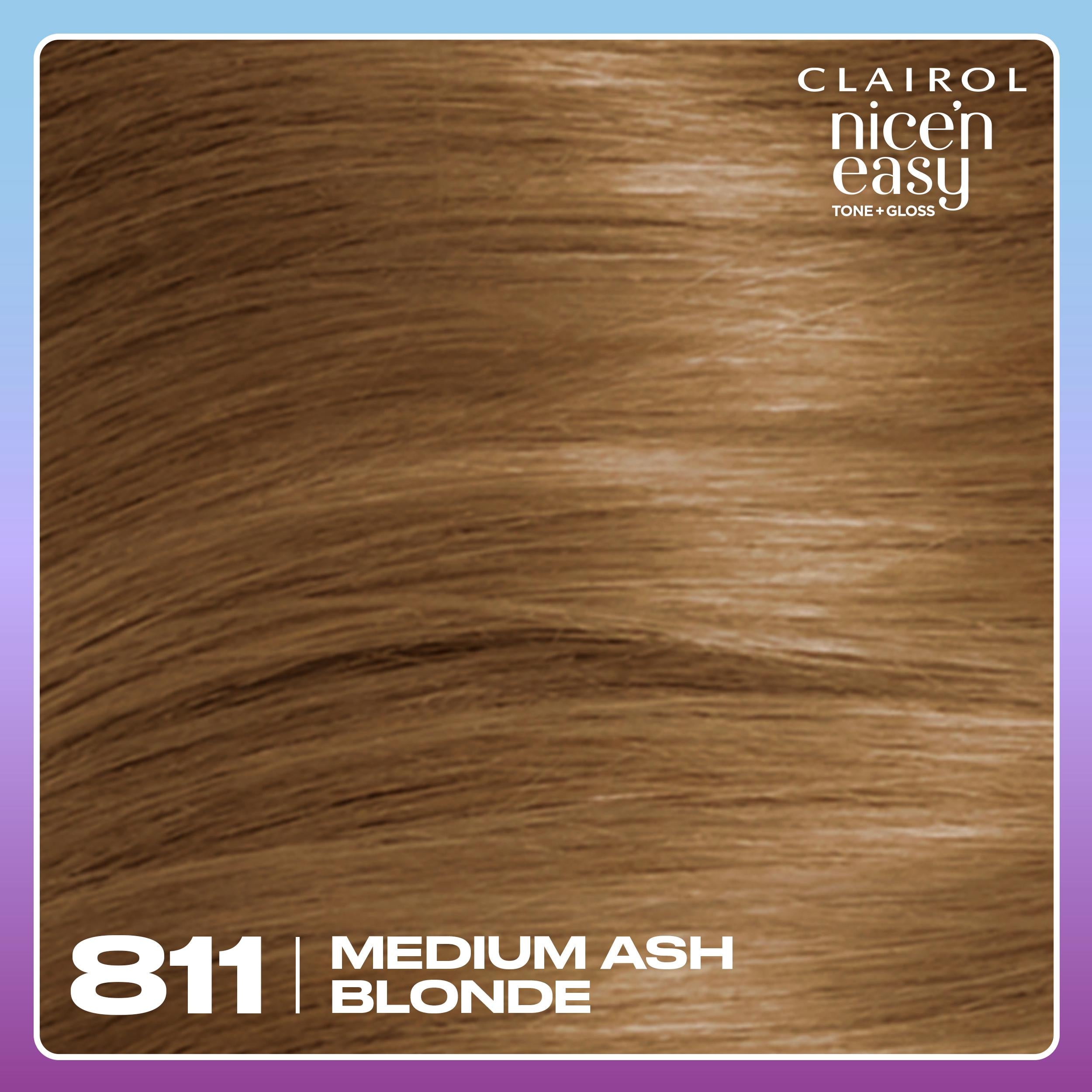 Clairol Nice'N Easy Tone+Gloss Medium Ash Blonde hair dye, imported from the UK