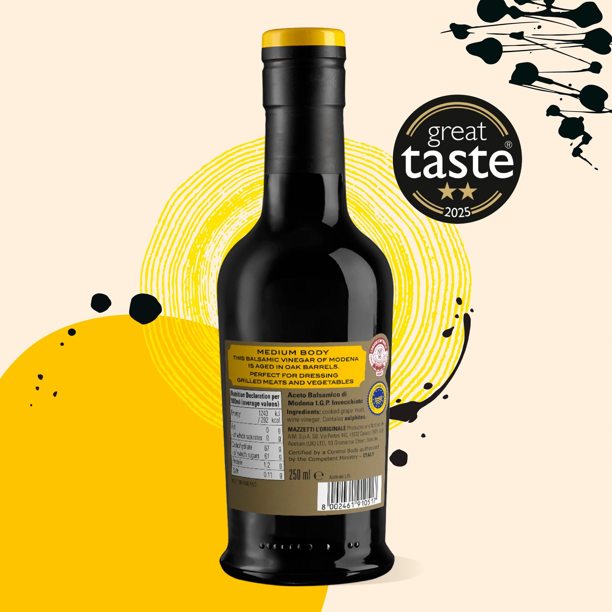 Mazzetti Balsamic Vinegar of Modena Gold Label 250ml - British product