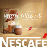 Nescafe Toffee Nut Latte instant coffee sachets 130.2g - British product