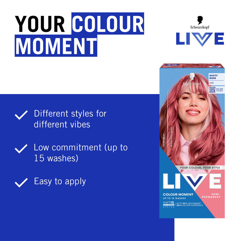 Schwarzkopf semi permanent hair dye Dusty Rose, UK version