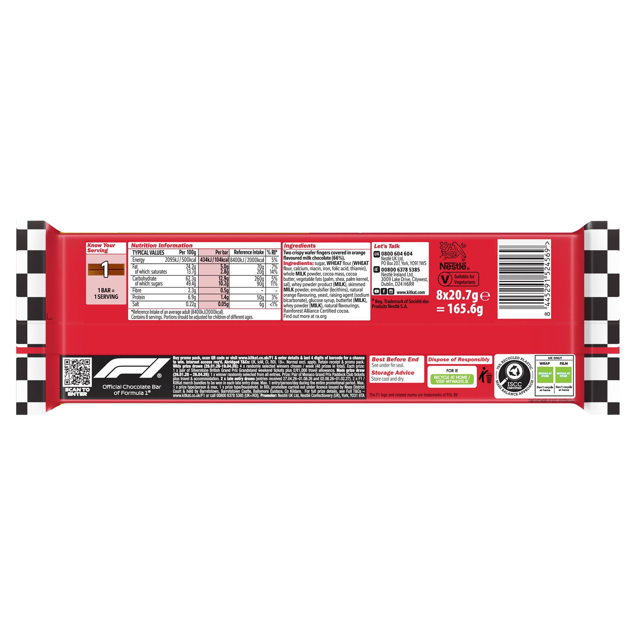 KitKat 2 Finger Orange chocolate biscuit multipack - British product
