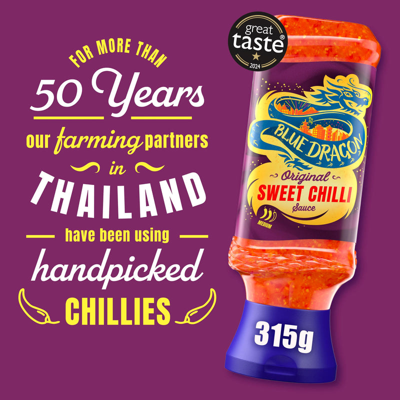 Blue Dragon sweet chilli sauce 315g, imported from the UK