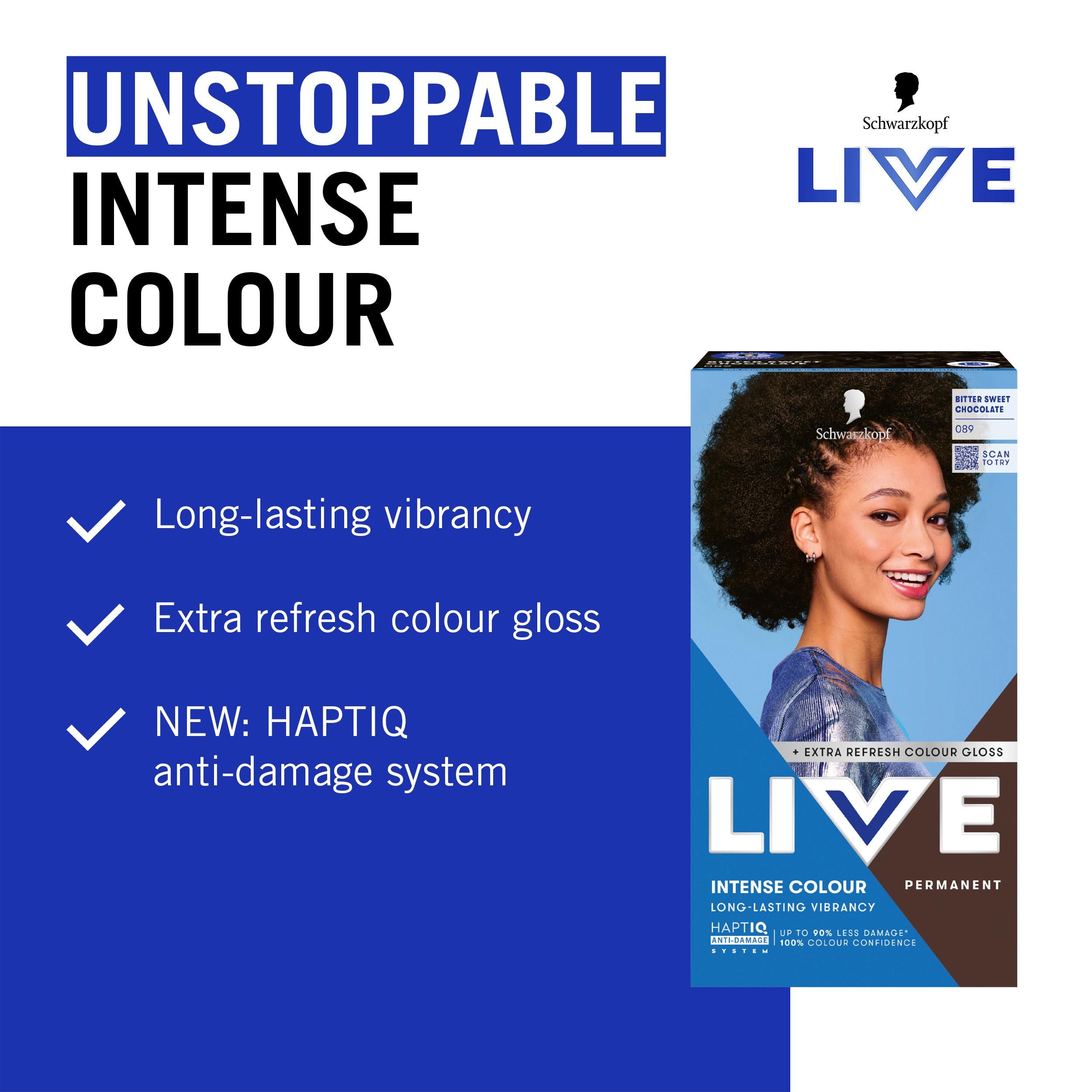 Schwarzkopf permanent hair dye Bitter Sweet Chocolate - British product