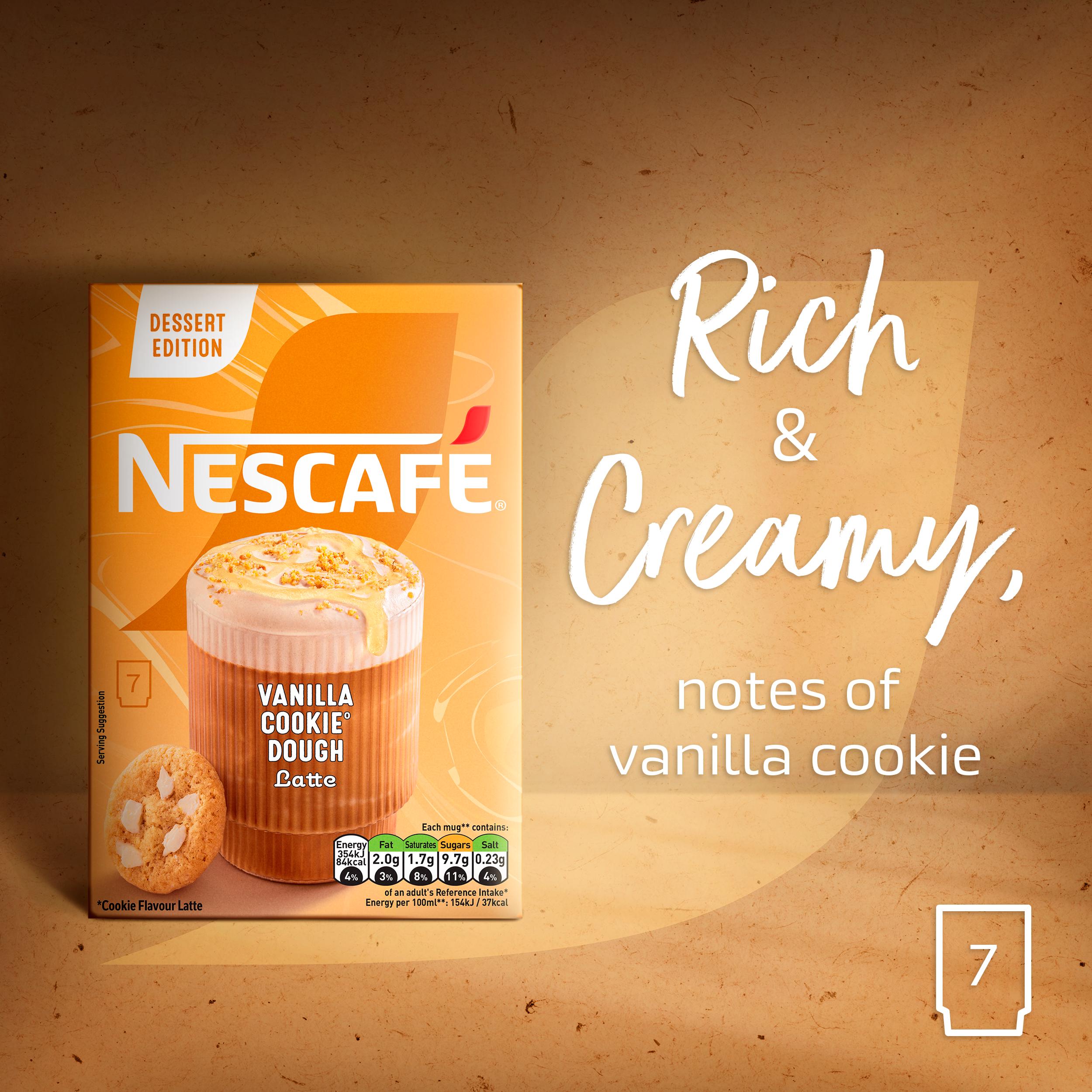 Nescafé vanilla cookie dough latte sachets 7x19.5g - British product