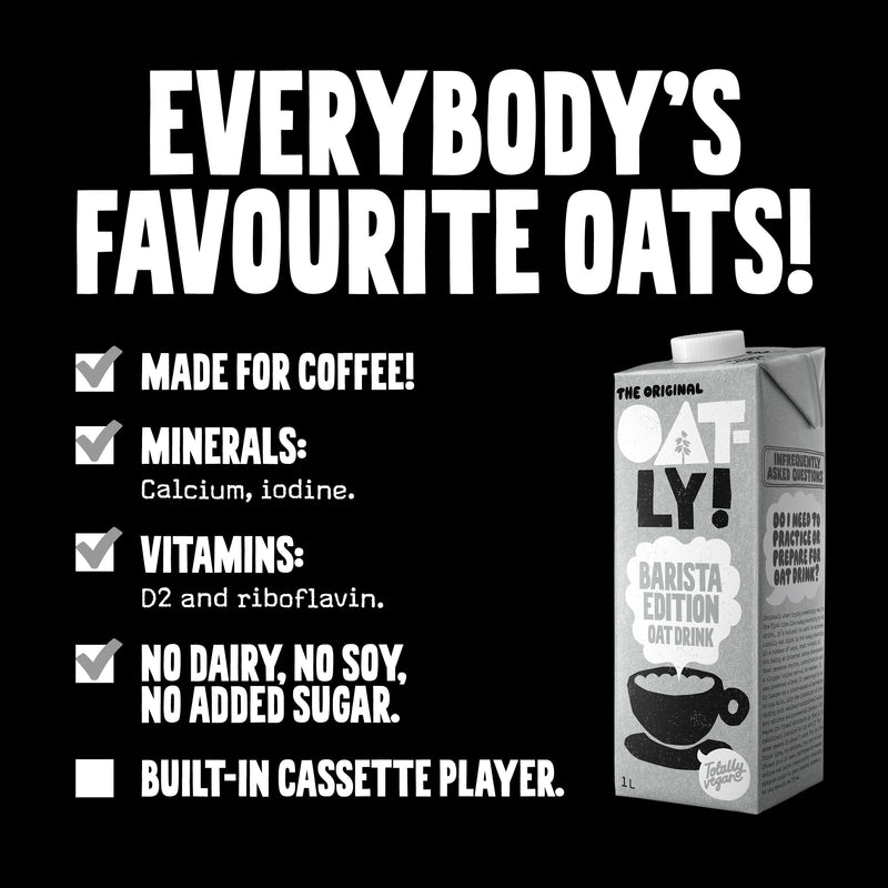 Oatly oat drink Barista Edition 1L - British product