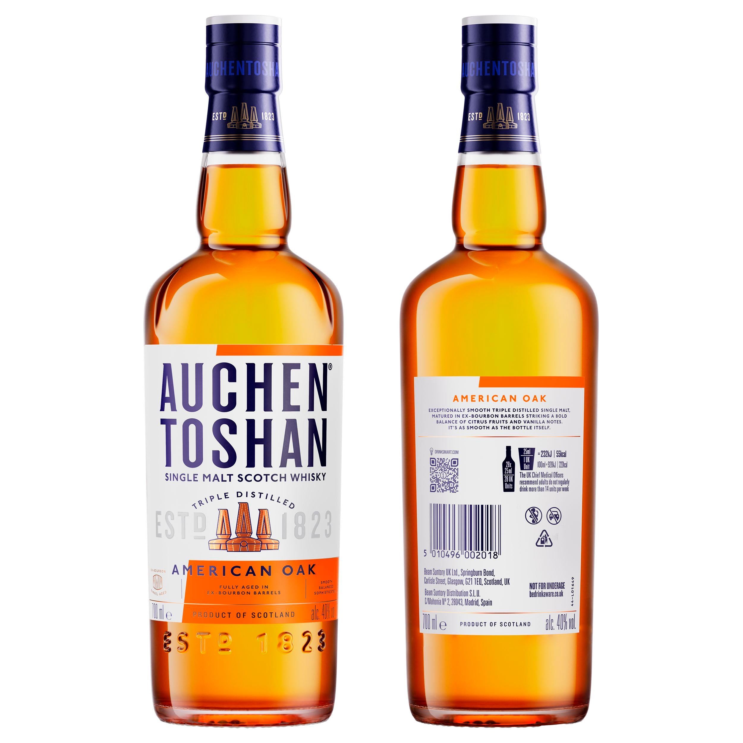 Auchentoshan American Oak single malt Scotch whisky 70cl - British product