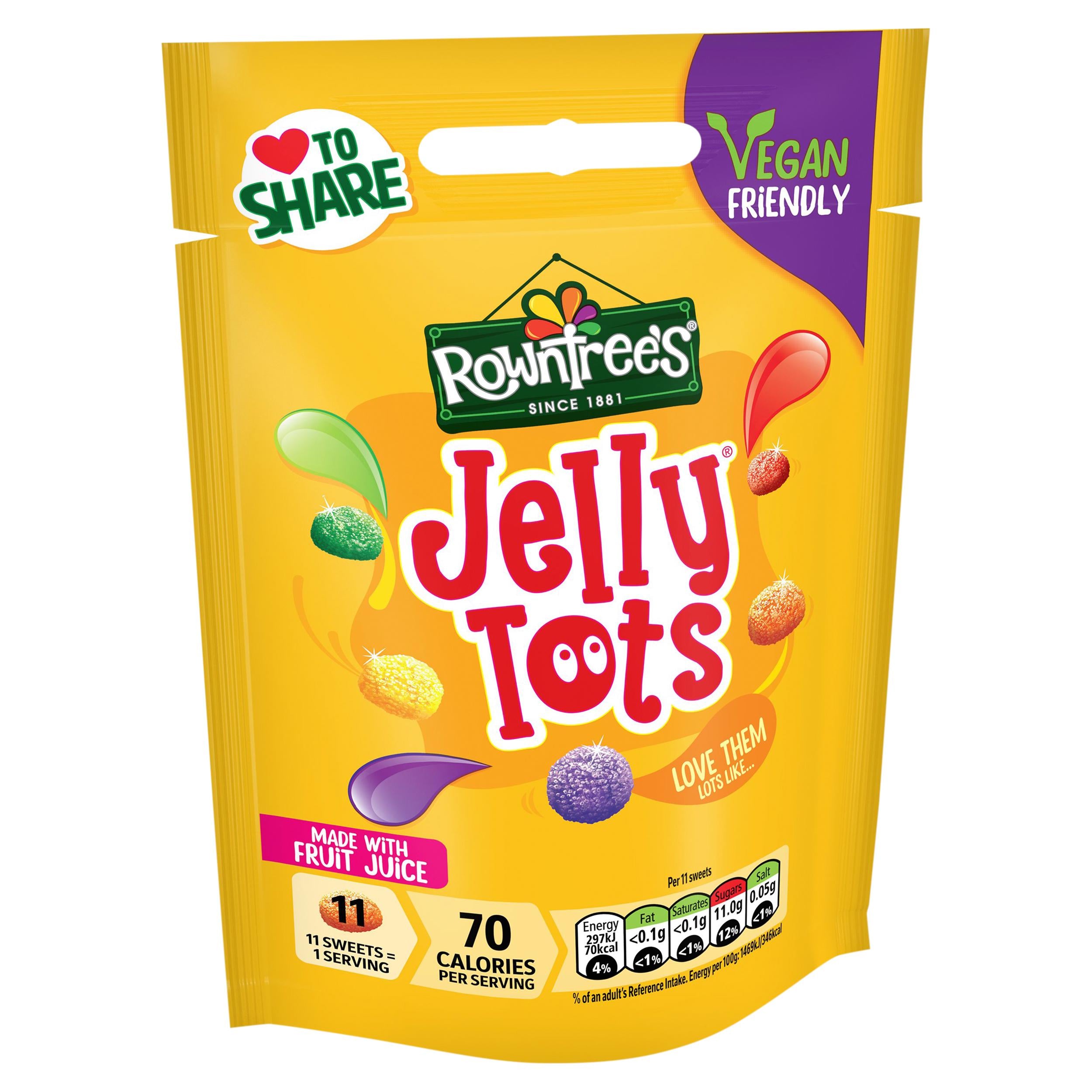 Rowntree's jelly sweets sharing bag 150g, imported from the UK