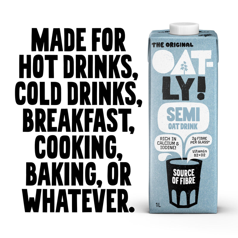 Oatly semi oat drink long life 1L, UK version