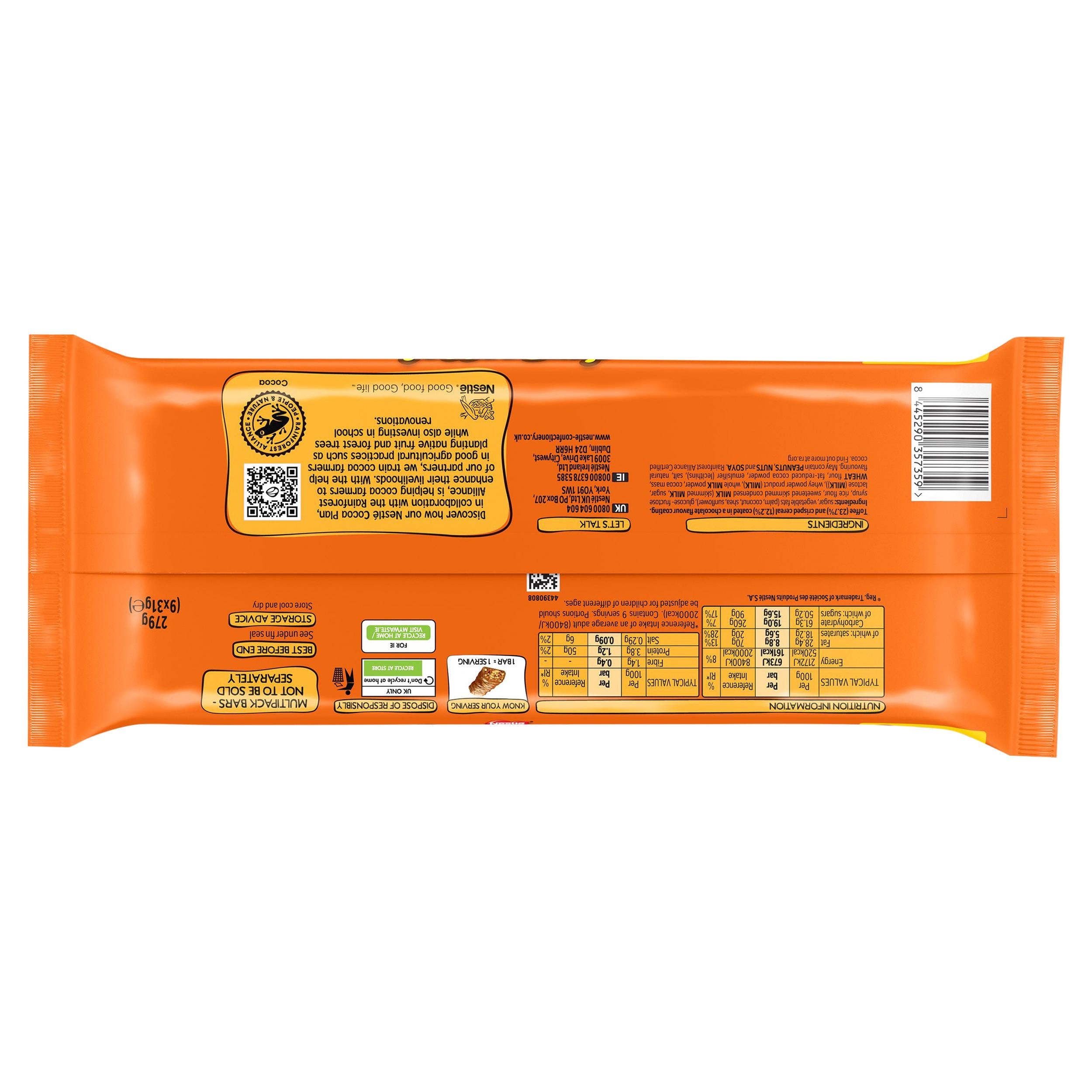 Toffee Crisp biscuit bar multipack 279g, UK version