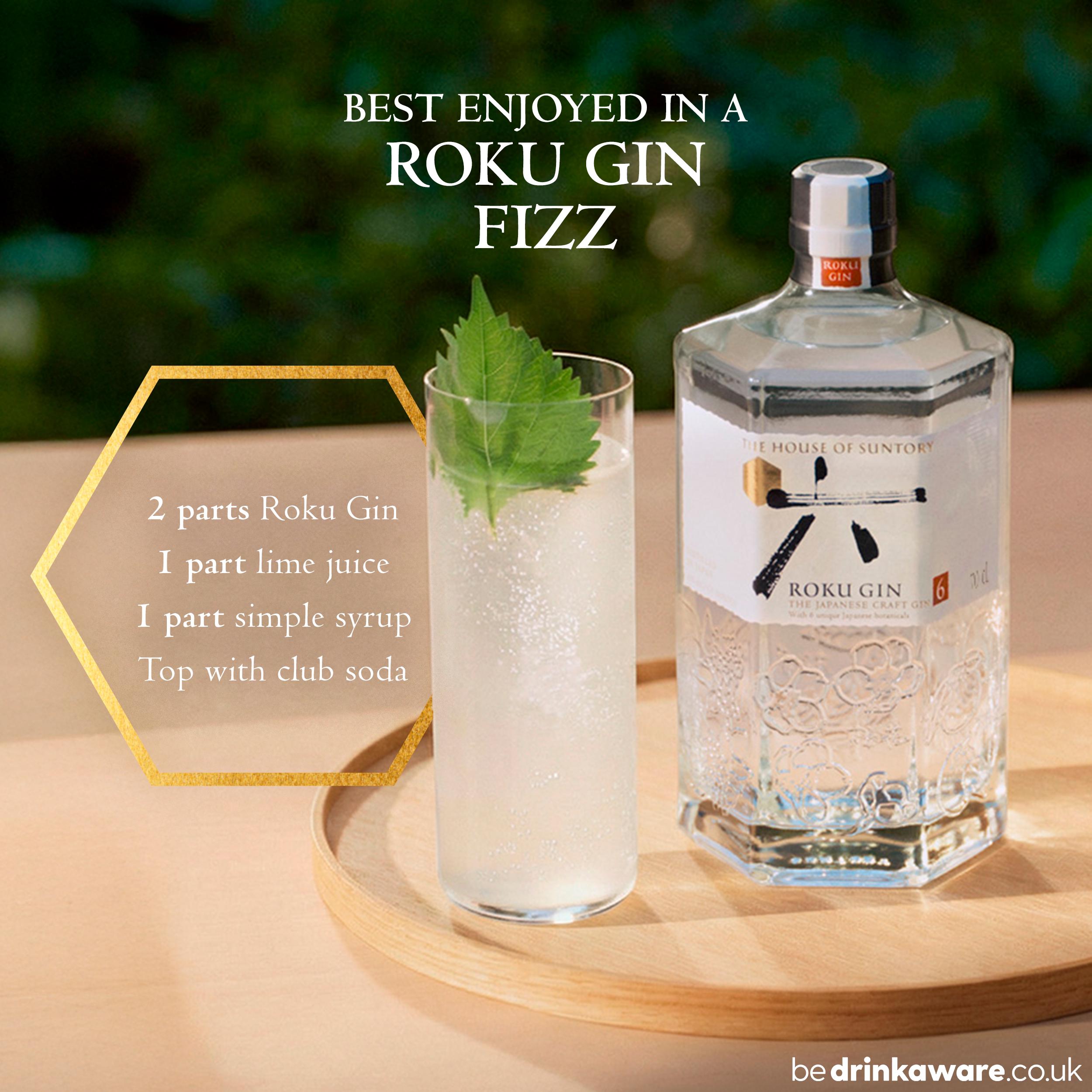 Roku Japanese craft gin 70cl, imported from the UK