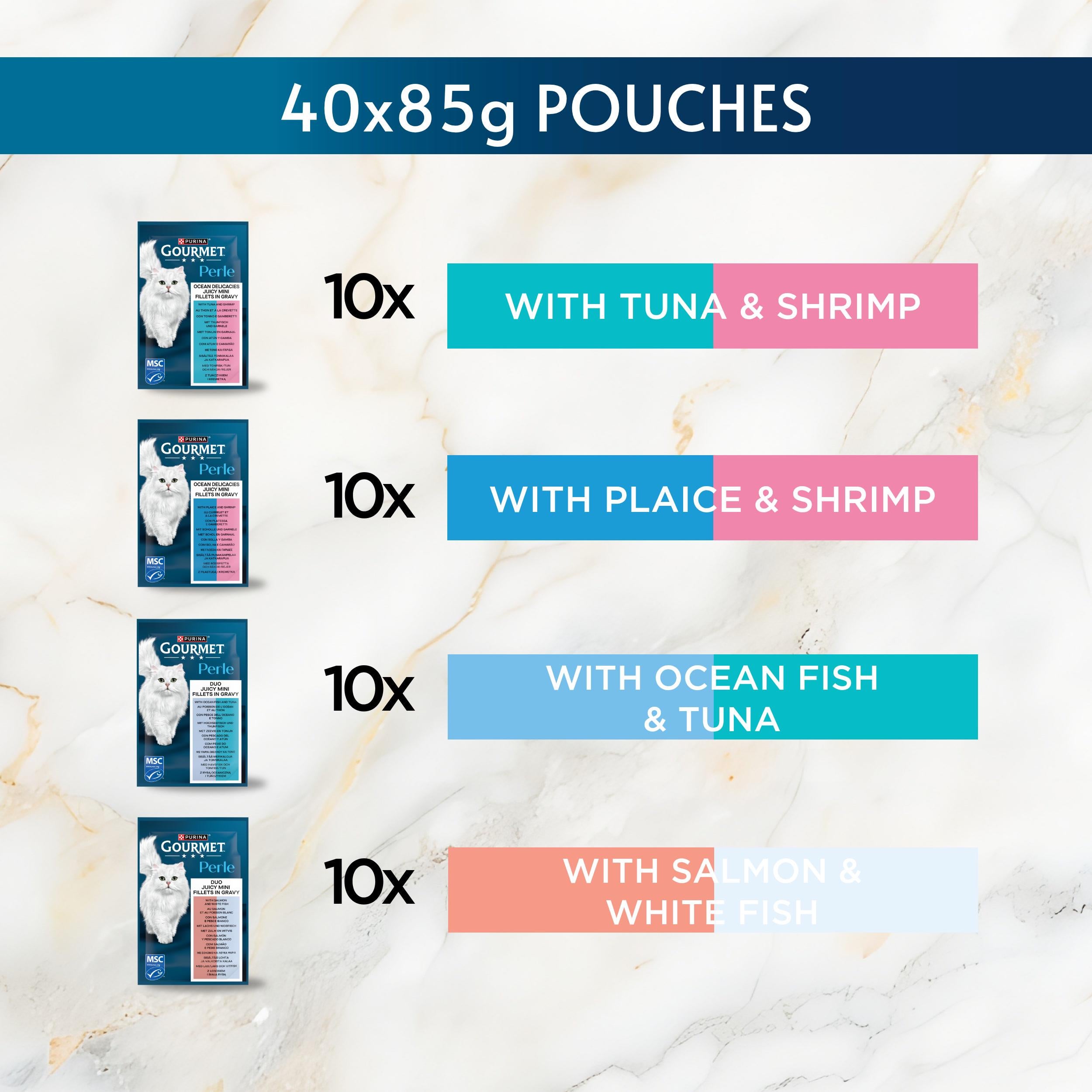 Gourmet cat food Ocean Collection 40x85g, UK version
