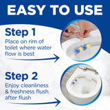 Bloo Power Active lemon toilet rim blocks 2x50g, imported from the UK