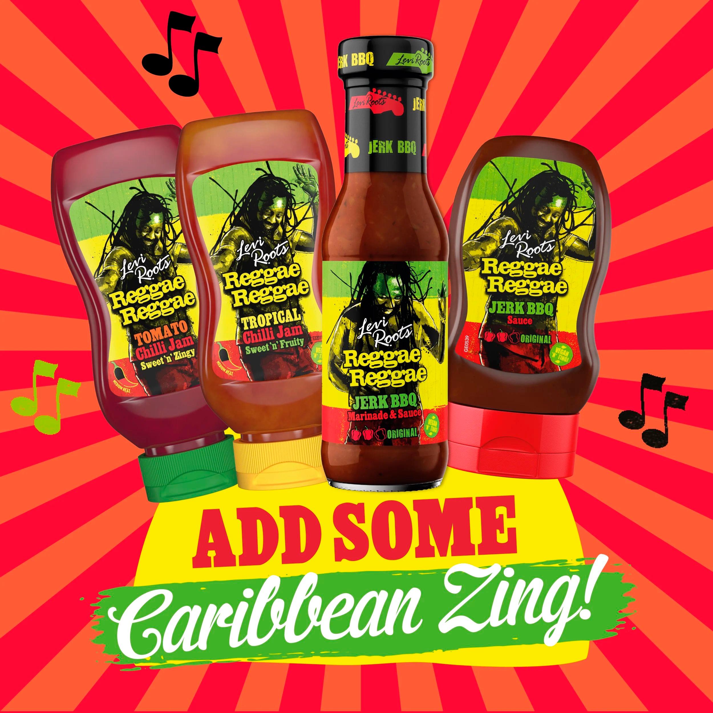 Levi Roots Reggae Reggae Tomato Chilli Jam 300g, imported from the UK