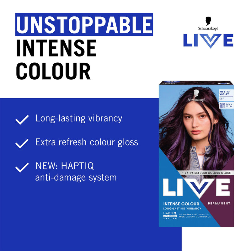 Schwarzkopf Mystic Violet hair dye 087, imported from the UK