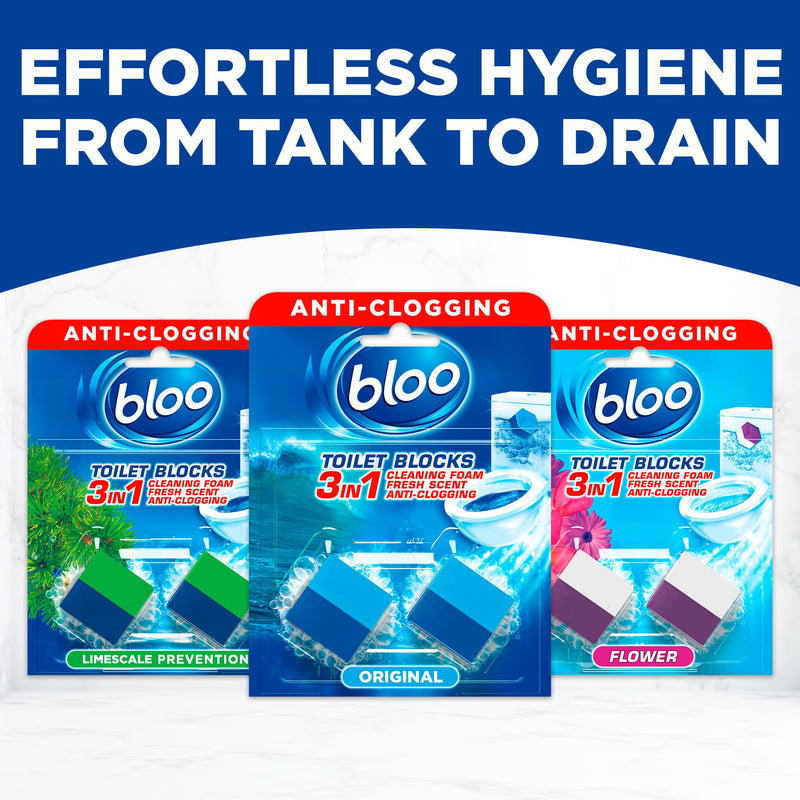 Bloo in-cistern toilet block Original Blue 2x50g - British product