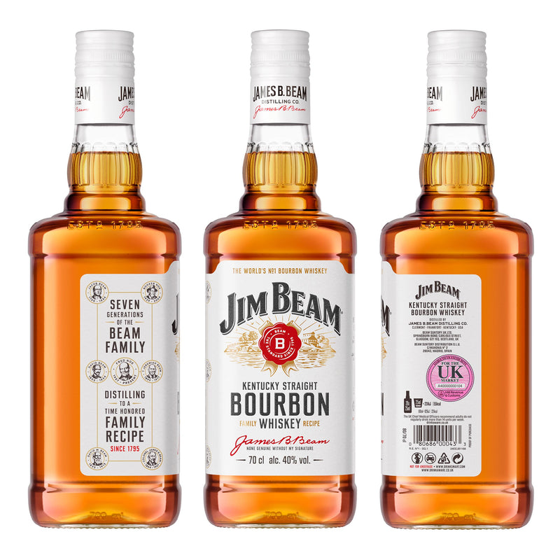 Jim Beam Kentucky Straight Bourbon Whiskey 70cl (British brand)