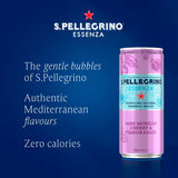 San Pellegrino Essenza sparkling water cherry pomegranate 4x330ml, imported from the UK