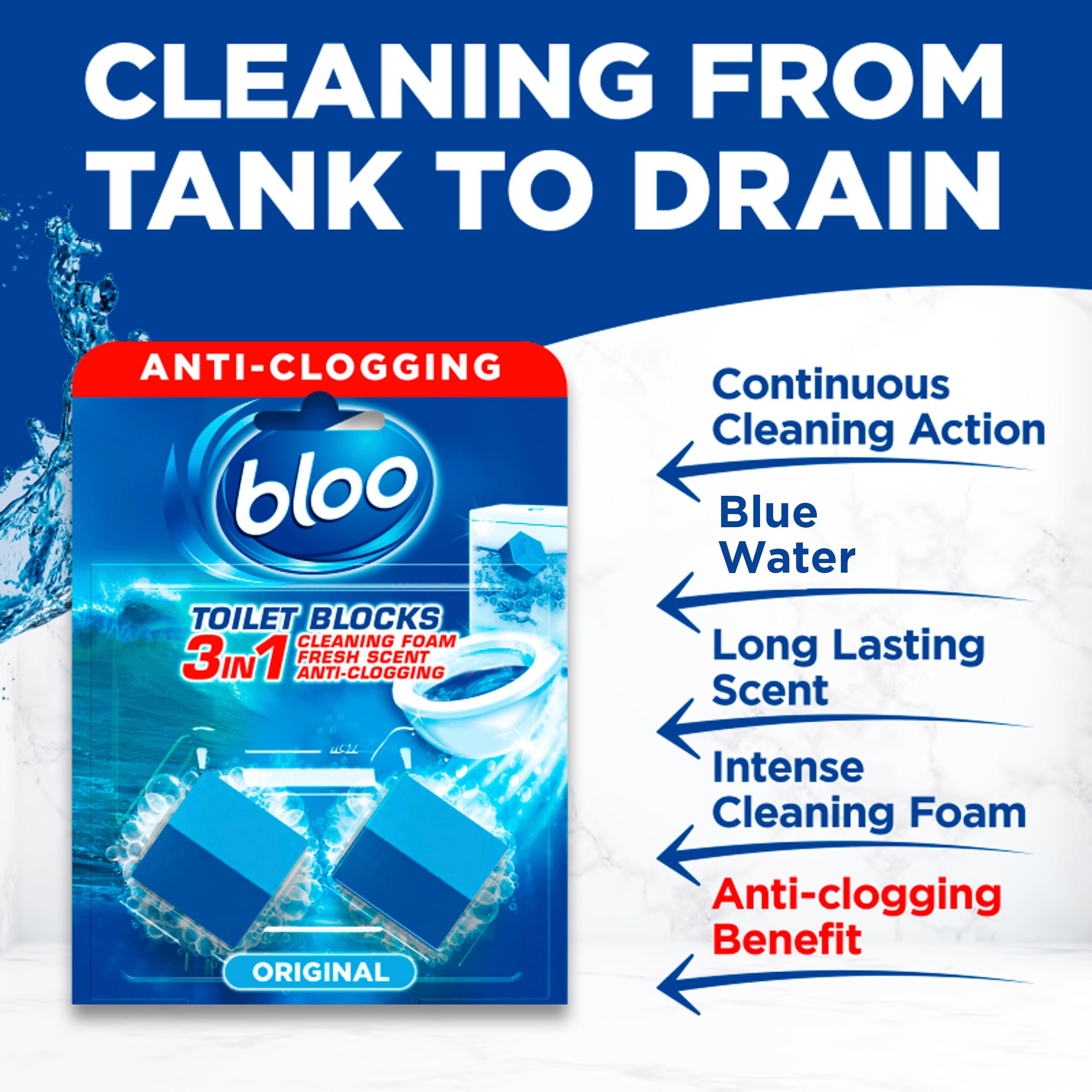 Bloo in-cistern toilet block Original Blue 2x50g - British product