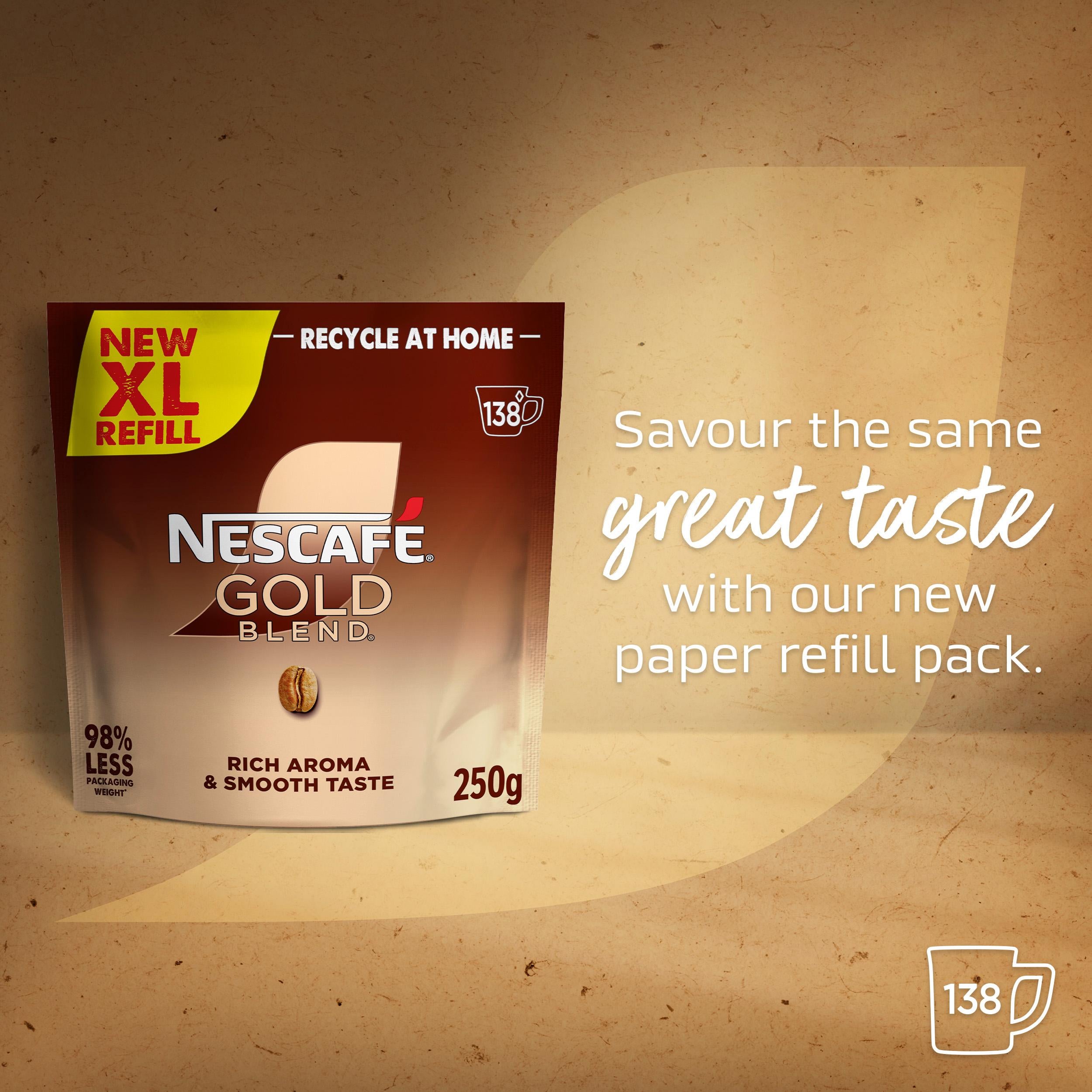 Nescafé Gold Blend instant coffee 250g refill pouch, UK version