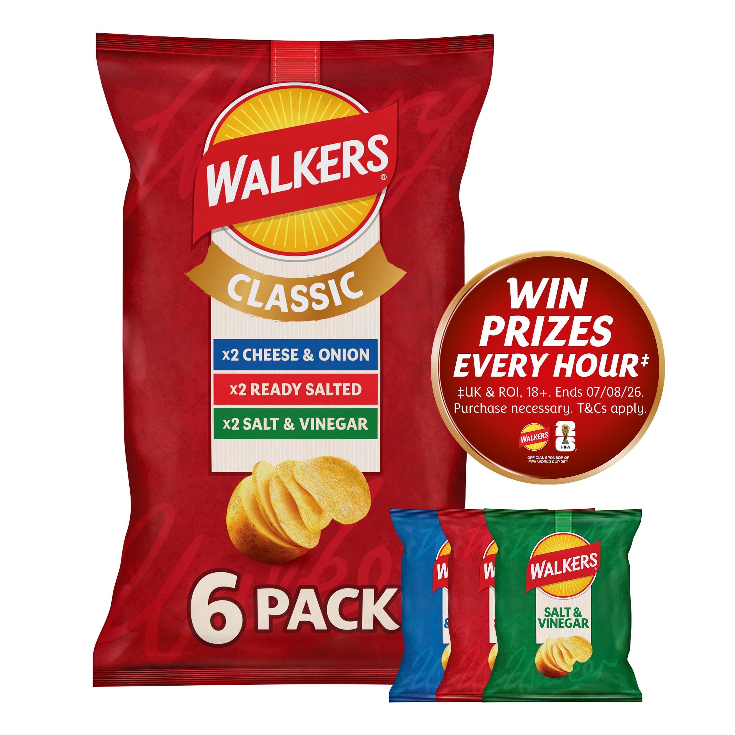 Walkers multipack variety crisps 6x25g (British brand)