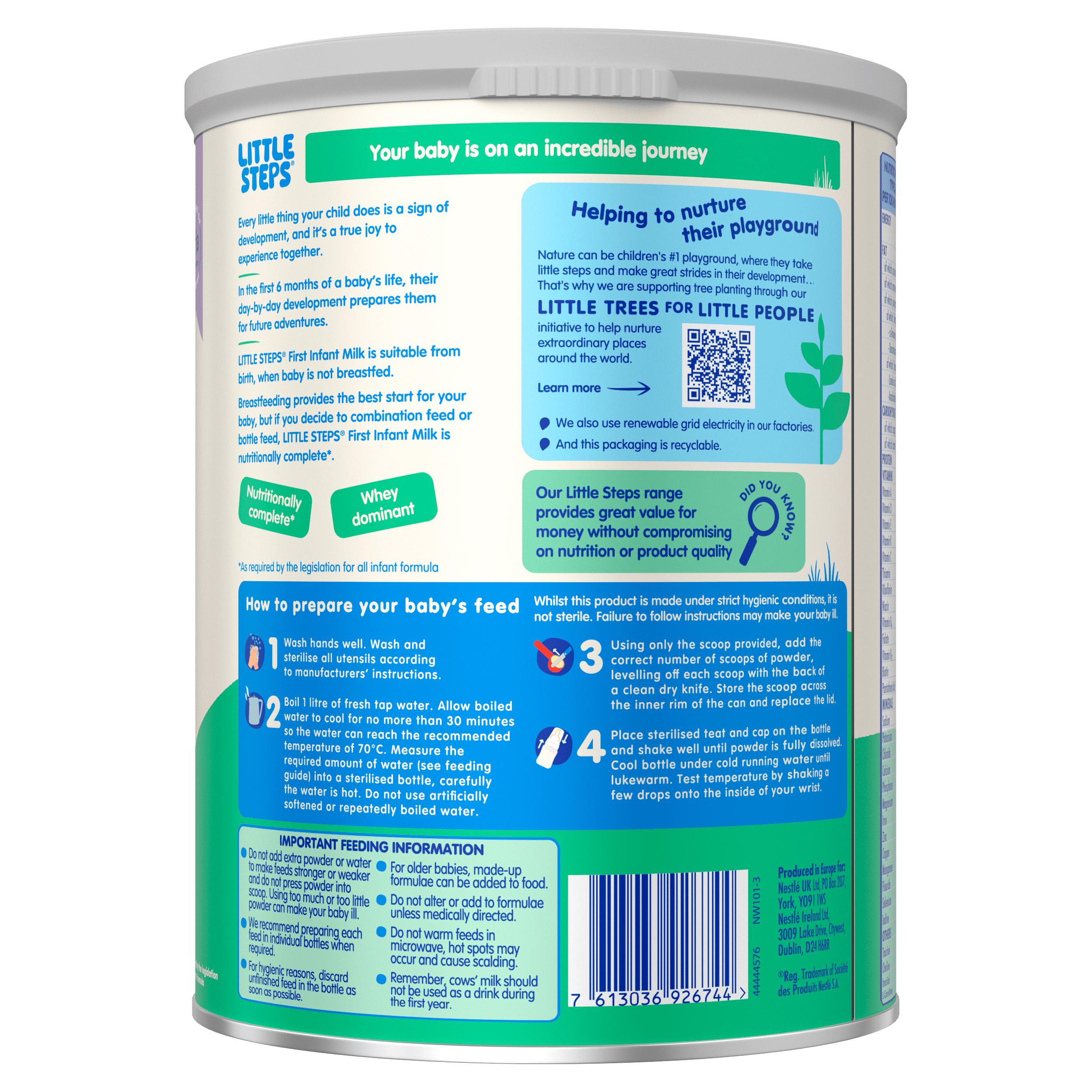 Little Steps infant formula first milk 800g (British brand)