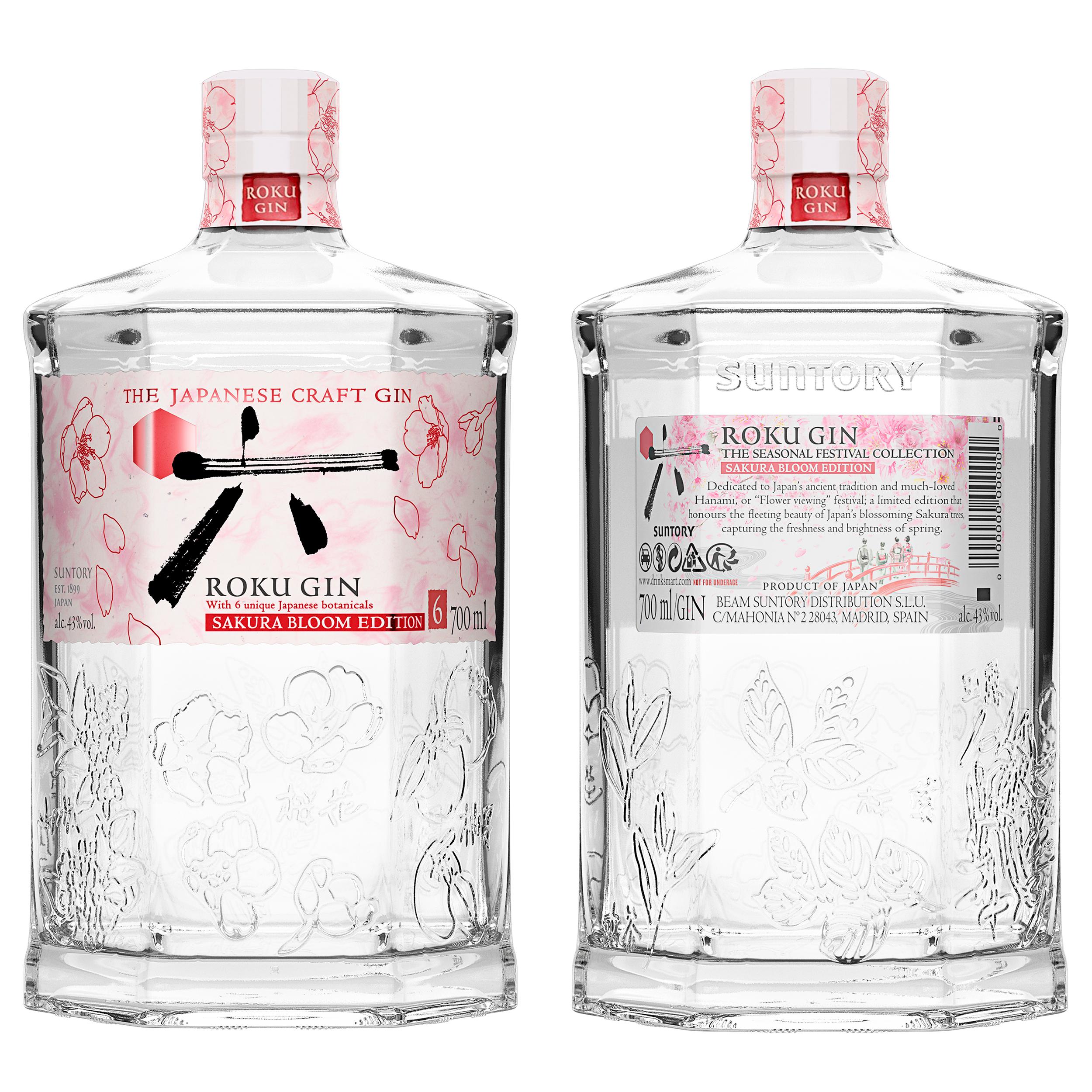 Roku Sakura Bloom Edition Japanese craft gin 70cl, imported from the UK