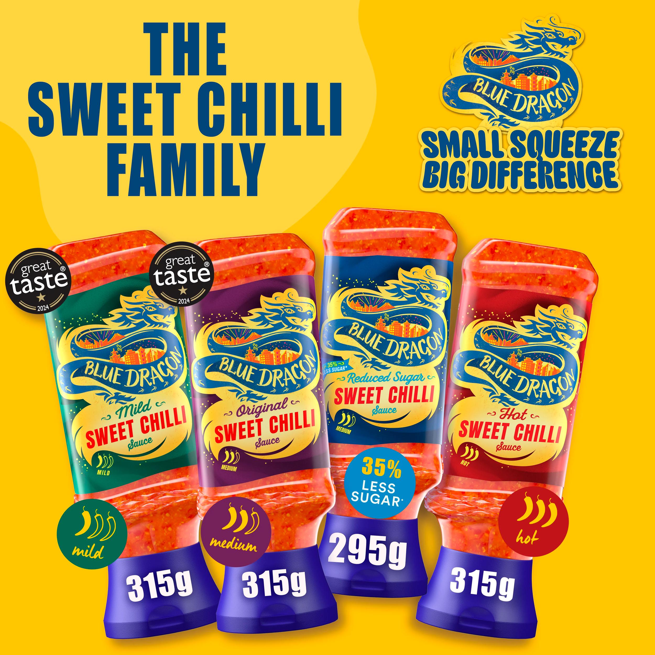 Blue Dragon sweet chilli sauce 315g, imported from the UK